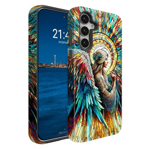 Coque Samsung Galaxy A57 5G BSMOSPER double couche motif ange protection antichoc