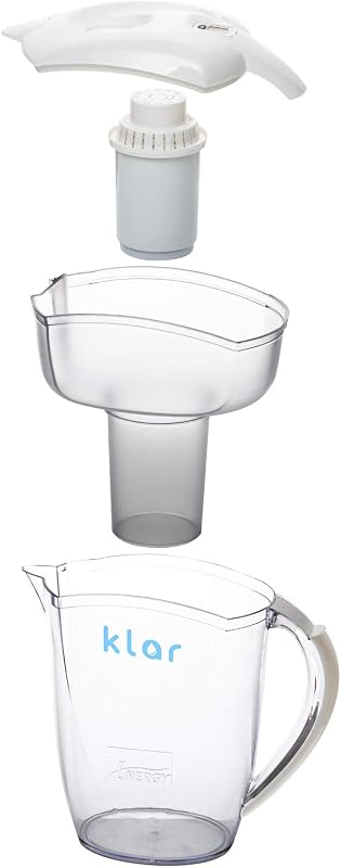 Klar Water 3,5 literes vízszűrő kancsó - Fluorid, ólom és mikroműanyag szűrő - Lúgos pH értékű ivóvíz - BPA-mentes vízszűrő rendszer