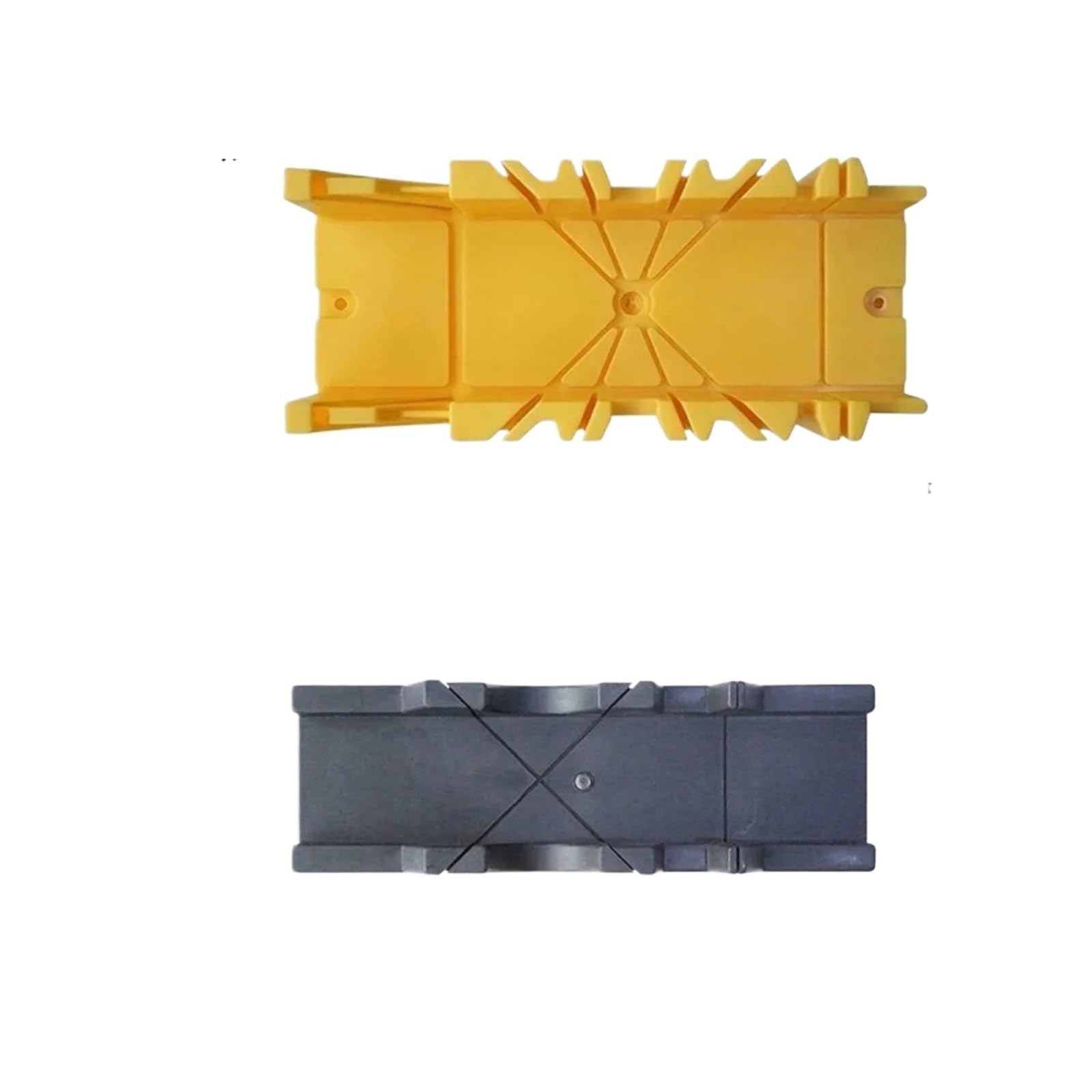 Ydyaenio 2-Piece Black Yellow Mitre Block 22.5/45/90 Degree 1Pc Wood Cutting Clamping Miter Saw Box Woodworking Angle For Carpente Coving Mitre For Woodworking, Crafting And Carpentry(2-Piece Black Yellow)
