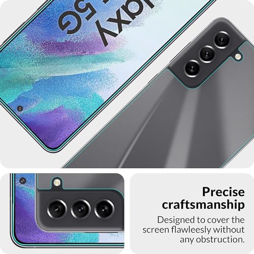 Image of ArmourPro Tempered Glass Compatible for Samsung Galaxy S21 FE 5G (6.4 Inch) With Back Nano Membrane, Edge-to-Edge Protector Coverage With Easy Cleaning Kit | Black