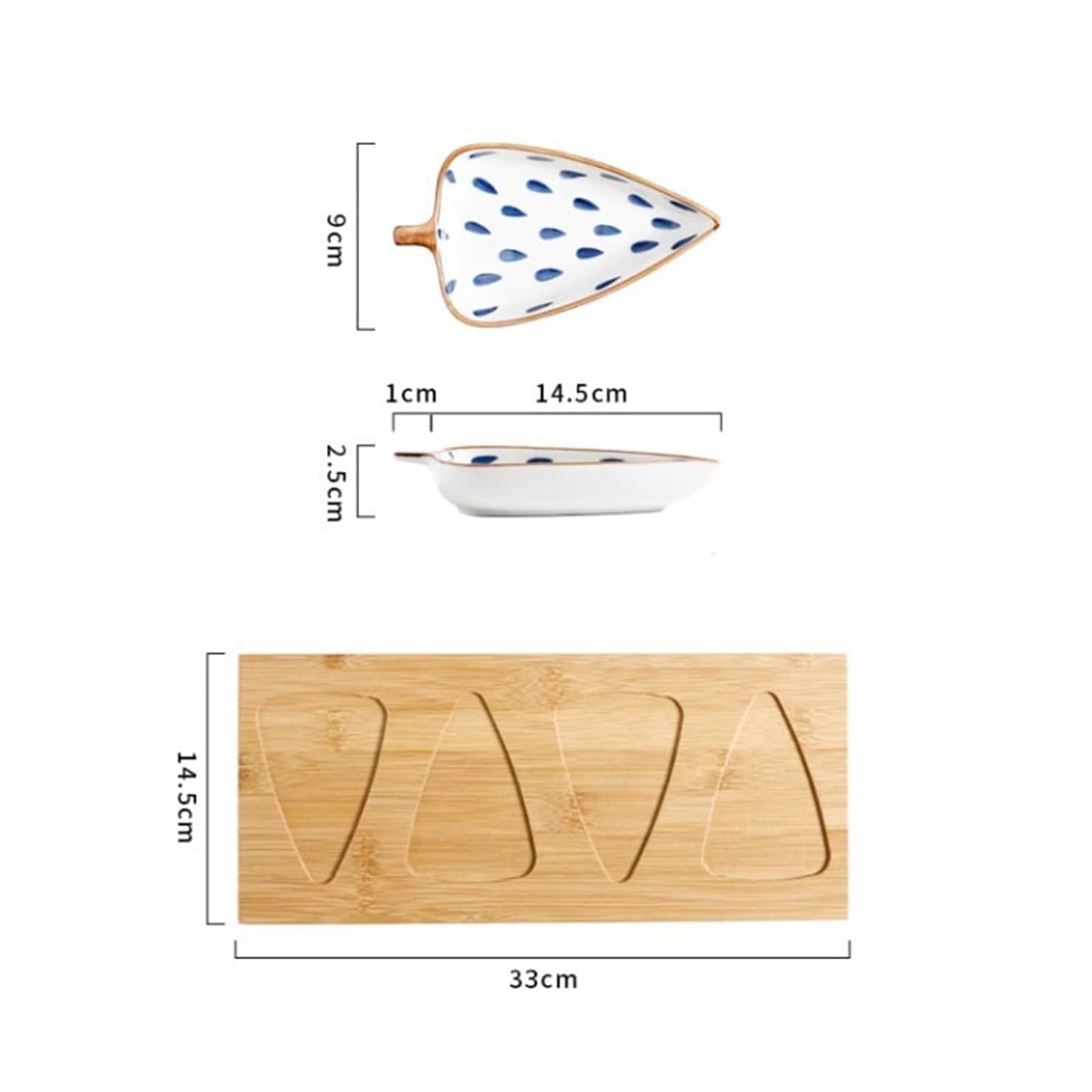 Ciotoline da Snack Piatto creativo for caramelle a forma di foglia, piatto for snack domestico compartimentato, ciotola for salsa delicata Piatti Snack Ceramica