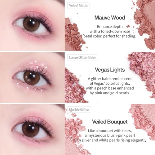 UNLEASHIA | Paleta oczu Glitterpedia NO.5 All of Dusty Rose