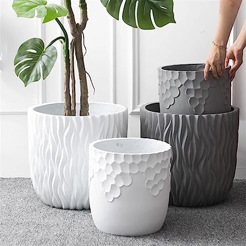 Pot de fleurs blanc petit format pour plantes de sol d'intérieur - 8