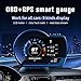 wiiyii Car HUD Head Up Display P6, OBD+GPS Smart Gauge, Works Great for Most Cars