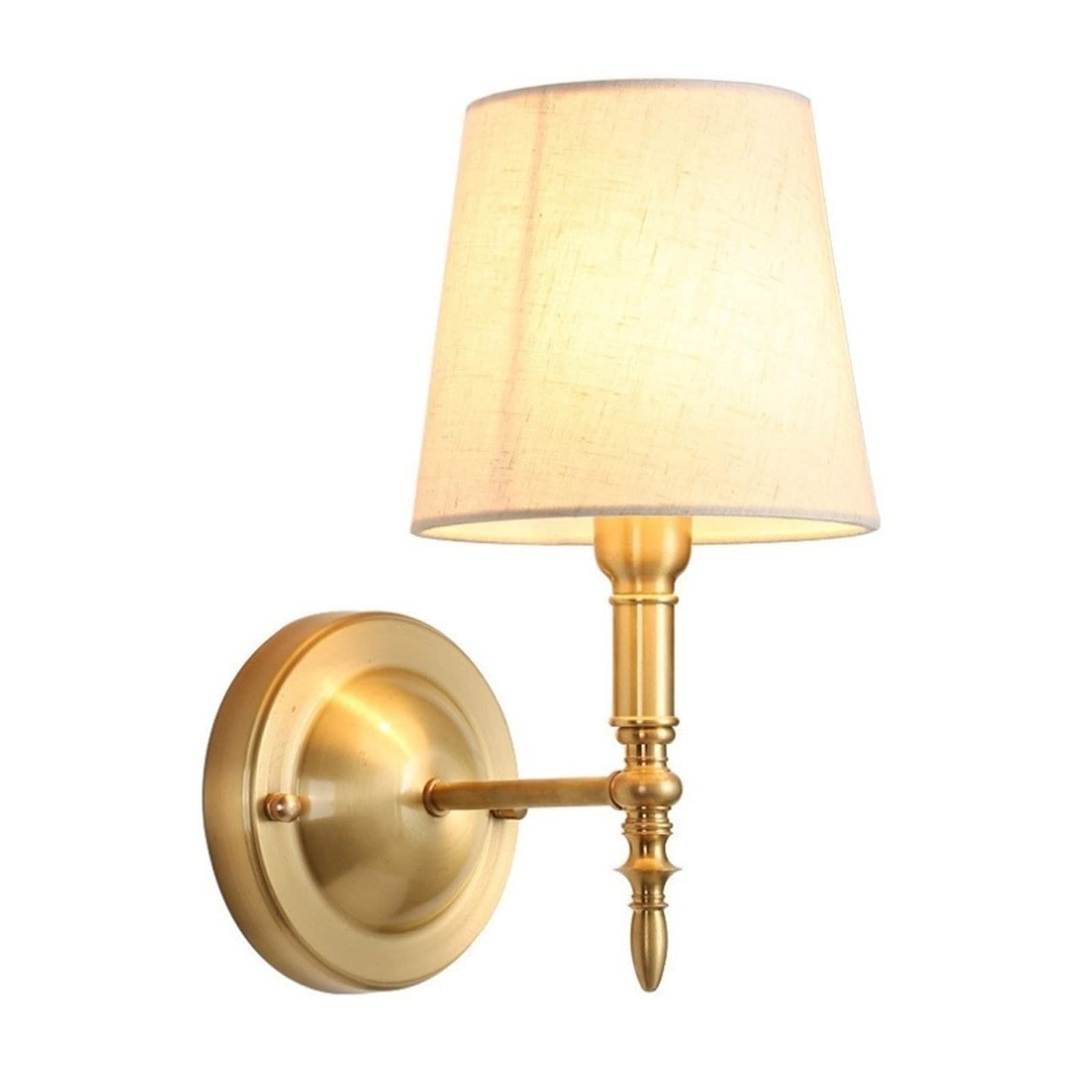 HXYSXHJUO Country Wall Lamp Golden Fixture Cloth Shade Bedside Light for Living Room Cafe Bar - Elegant Victoria Design Sconce Reading Hardwired