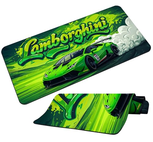 EJISH Extended Gaming Mouse Pad with Keyboard Rest, 11x23 Inch Desk Mat, 3mm Thick Non-Slip Base, Multiple Design Options (Jungle Deep)