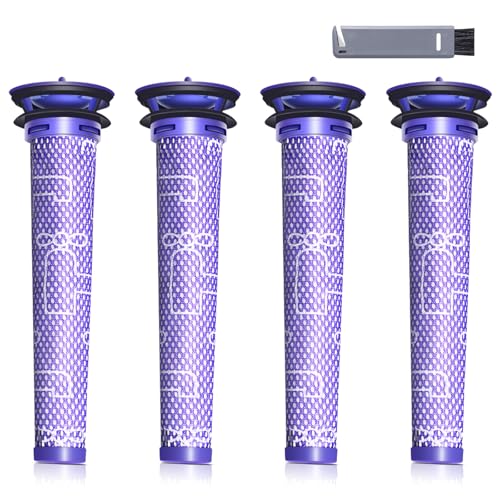 4 Pack Replacement Pre-Filters for Dyson V8, V7, V6, SV04, DC58, Vacuums Kit Includes 4 Filters, Enhance the Performance of Your Dyson with This Filter Replacement Set. Replaces Part # 965661-01