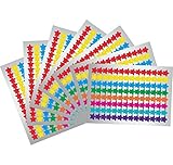 1120 Count Star Label Stickers 7 Color 3/4 inch Mini Star Sticker Reward Chart Star Stickers for Kids Teachers Classroom