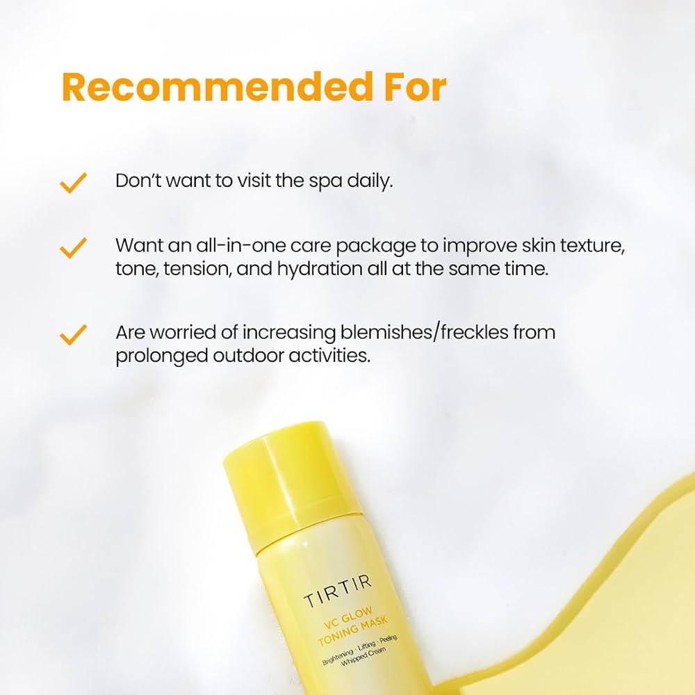 TIRTIR VC GLOW TONING MASK 80ml（4個） TIRTIR] Collagen Core Glow Mask 80ml | VC Glow Toning Mask