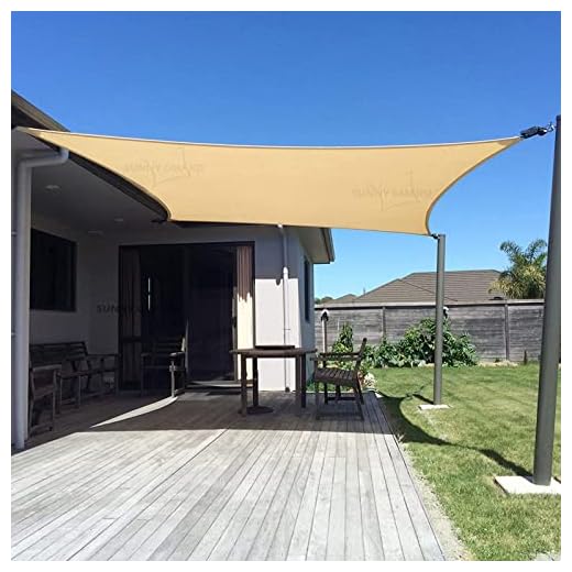 SUNNY GUARD Sun Shade Sail 10' x 13' Rectangle Sand UV Block Sunshade for Backyard Yard Deck Patio Garden Outdoor Activities and Facility(We Make Custom Size)