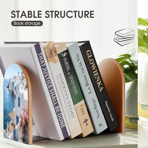 Sujetalibros decorativos de madera con motivos naturales el regalo ideal para lectores 8