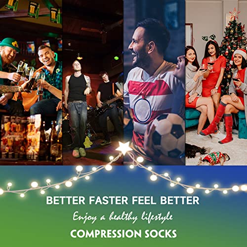 Image of bropite Compression Socks for Women &Men Circulation-Support Knee High Socks 20-30 mmhg-Best for Running,Medical,Nurse,Travel