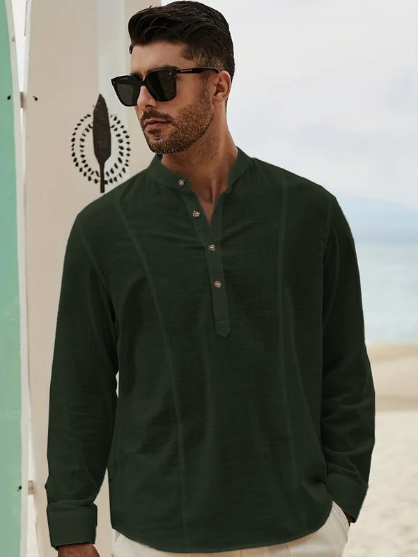 Image of BE ACTIVE Men Short Kurta Green Color (S-RF0029)
