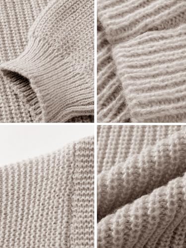 Image of ALLOVIN Womens Open Front Chunky Knit Cardigan, Oversized Soft Long Sleeve Sweater for Spring Fall 2025