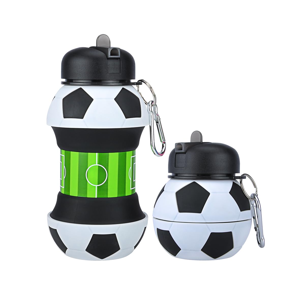 Sports Silicone Water Bottle, Collapsible Water Bottle for Children Girls and Adults, Compact, BPA-Free