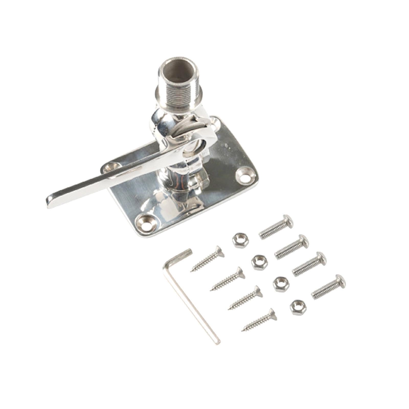 Zuverlässige Marine VHF Antennenhalterung mit robustem, verstellbarem Sockel aus Edelstahl 316 für einfache Handhabung, Stabilität und