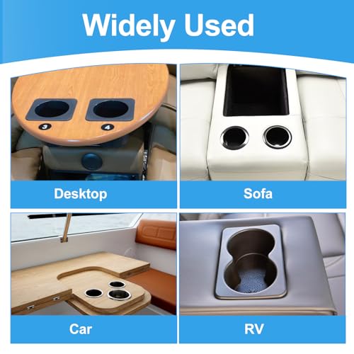 Portavasos de aluminio para coche, set de 2 unidades miniatura 5