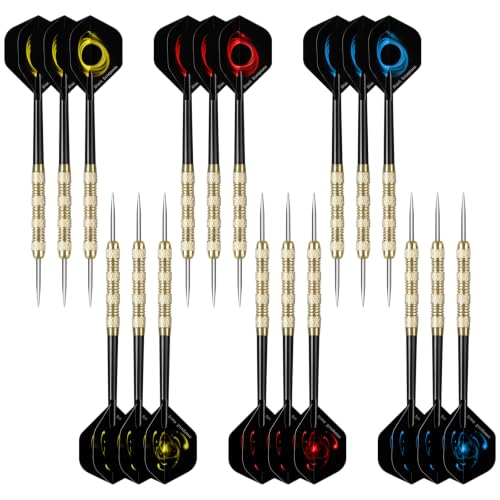 Image of Accmor Metal Tip Darts, Steel Tip Darts, 14 Grams Professional Metal Darts, Darts Metal Tip Set, Metal Darts for Dartboard