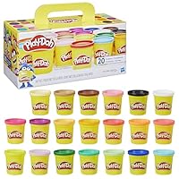 Play-Doh Super Colour Set mit 20 Dosen Modelliermasse (insgesamt 1,6 kg), Bastelset zum gemeinsamen Spielen oder als kreatives, für Kinder ab 3 Jahren
