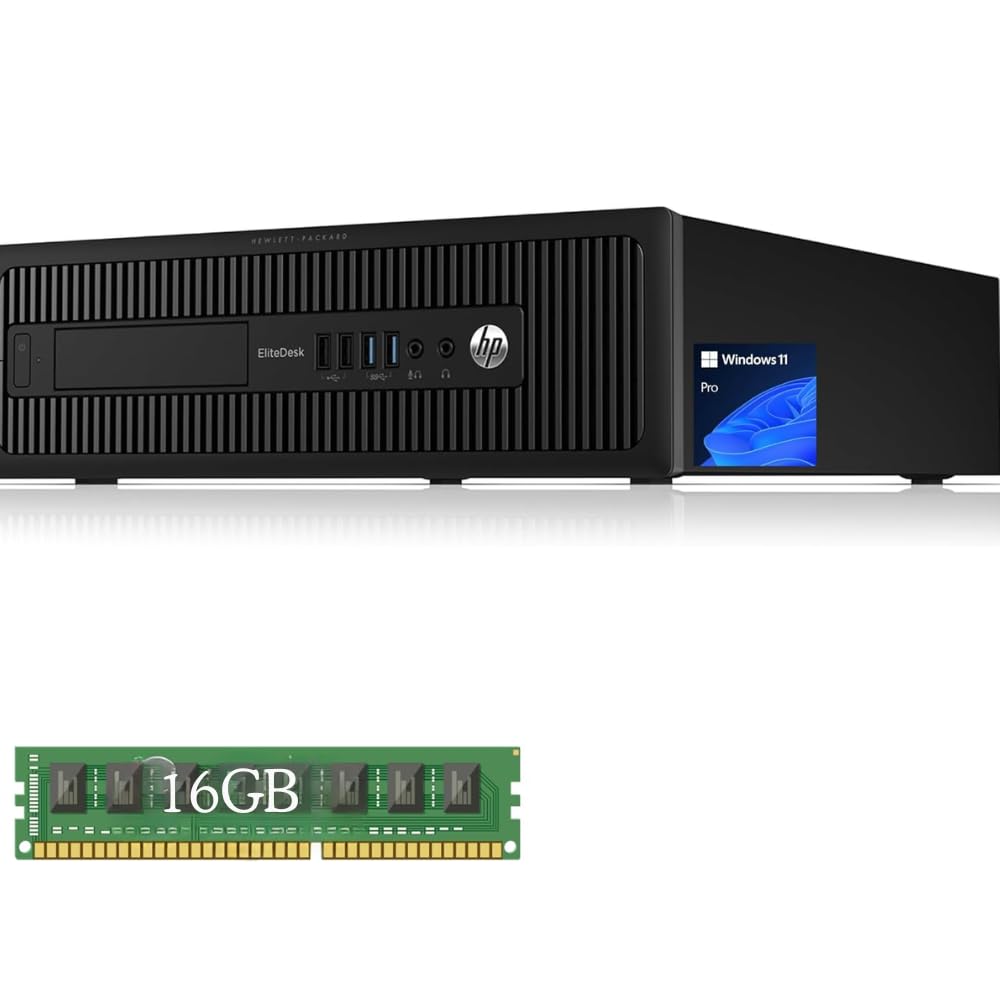HP EliteDesk 800 G1 | Intel Core i7 4ª Gen | 8GB RAM | 480GB SSD | Windows 11 Pro | PC Sobremesa Compacto (Reacondicionado) (480, GB, 16, GB)