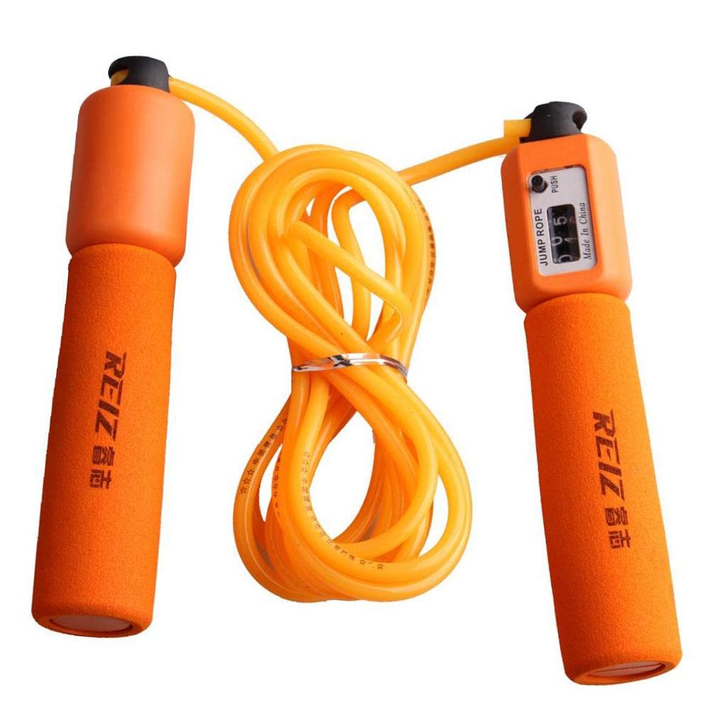 Calandis Adjustable Jump Rope Workout Skipping Cord with Automatic Counter Orange-picture-16