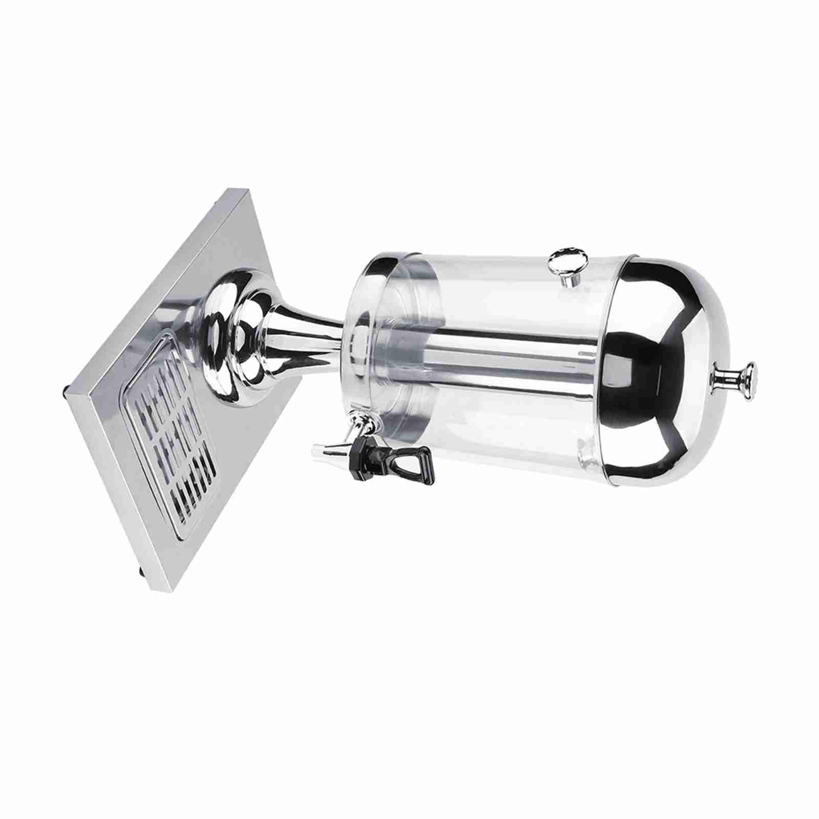 Ymiko Water Dispenser With Tap, 8L Drink Dispenser Empty Beverage Cold Water for Juice Homemade Tea Drinks (Single head silver)