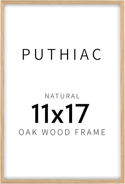 11x17 Oak Wood Picture Frame - Minimalist 11x17 Poster Frame, 11"x17" Frame Wood, Natural Solid Wooden Picture Frames for Wall Art Photo and Prints(1 Pack, Beige)