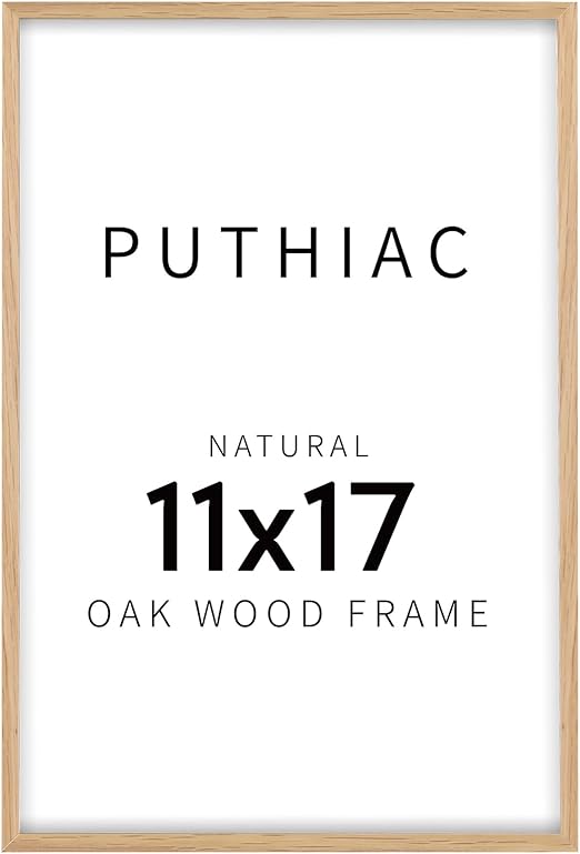 11x17 Oak Wood Picture Frame - Minimalist 11x17 Poster Frame, 11"x17" Frame Wood, Natural Solid Wooden Picture Frames for Wall Art Photo and Prints(1 Pack, Beige)