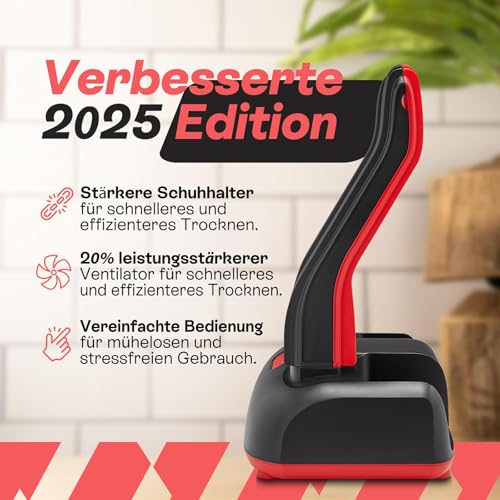 ShoeDry Ozone Schuhtrockner & Schuhauffrischer | Schuhdeo mit Ozon-Technologie zur Geruchsentfernung | Für Fußballschuhe, Sneaker, Boxhandschuhe & mehr | Energieeffizient & Schnell