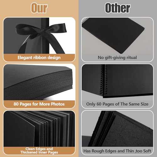 Fotoalbum Scrapbook zum Selbstgestalten mit 80 Seiten Fotobuch mit 108 Paar Fotoecken Robustes Innenpapier Fotobuch für Baby, Geburtstag, Hochzeit Jahrestag Scrapbook (Khaki Einzelheft – A5)