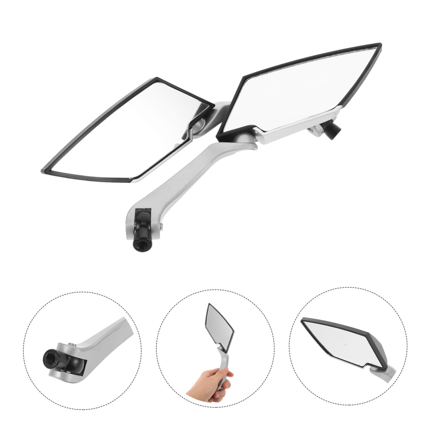 Rétroviseur Arrière Pour Moto Scooter Équipement Moto Rétroviseur De Guidon Pour Vélo Électrique Fixation Guidon Vision Arrière Claire