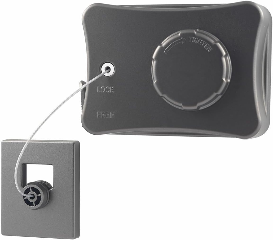 Paporich Clothesline Indoor Clothes Line for Hanging Dry and Wet Clothes on Heavy Duty Outdoor Clothing Lines, Non-Sagging Outdoor Clothes Line, Wall Mounted Clothes Line Outdoors Set (Gray)