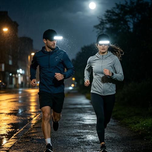 Gorra con linterna LED recargable y sensor de onda con ángulo ajustable a 180 grados 2