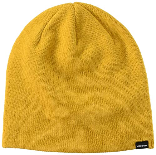 Volcom Men's Woolcott Skullfit Snow Beanie, Resin Gold, One Size Fits All