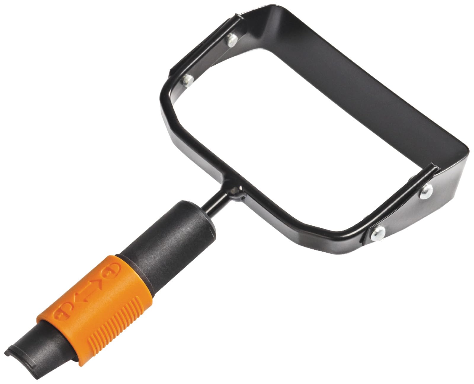 Fiskars Sarchiatore, Testa di attrezzo, Lunghezza: 25 cm, Larghezza: 15,5 cm, Lama in acciaio, Nero/Arancione, QuikFit, 1000738