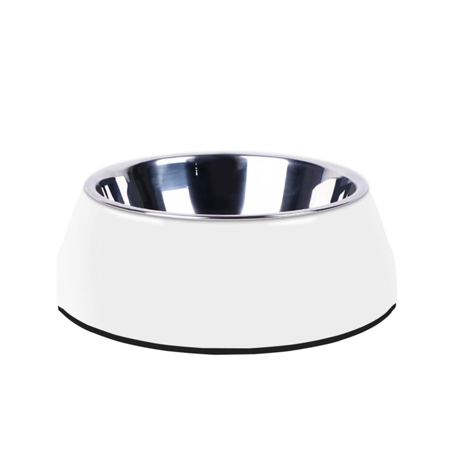 Pet Bowls Stainless Steel Dog Cat Pet Bowl Universal Pet Water and Food Bowls 4 Sizes and 6 Colors Available (White, M)