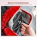 Fluffy Car Armrest Cover with Side Pockets – Plush Fuzzy Fur Center Console Armrest Cushion Pad, Universal Winter Car Interior Protector, Soft Arm Rest Cover with Storage for Women & Men (RED)
