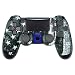 eXtremeRate The Thin Blue Line Flag of USA Hydro Dipped Front Housing Shell Case, Faceplate Cover Replacement Kit for Playstation 4 PS4 Slim PS4 Pro Controller (CUH-ZCT2 JDM-040 JDM-050 JDM-055)