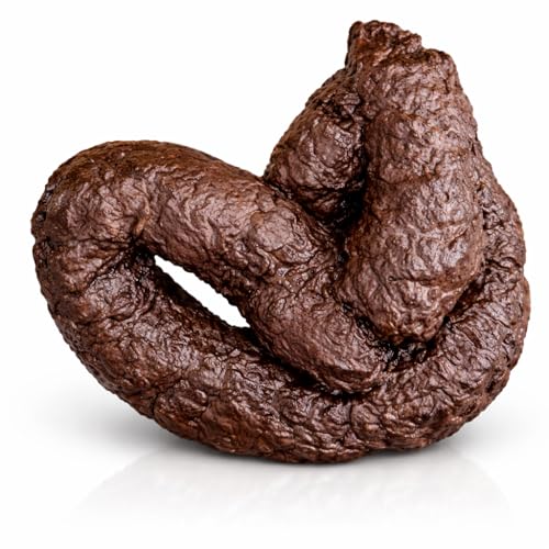 Fake Dog Poop | Realistic Human Poo Prank | Fake Cat Poop | Novelty Dog Doo Poo | Animal Poop Joke | Turd Gag Gift | Chunky Rubber Poop Joke Trick | Funny Office Prank | Brown | Rubber | 4'