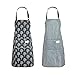 QincLing 2 Stück Verstellbare Schürze mit 2 Taschen, Kochschürze Küchenschürze Grillschürze Latzschürze Pvc Schürze Damen Backschürze Wasserdichte für Frau und Männer Küche, Restaurant, Café