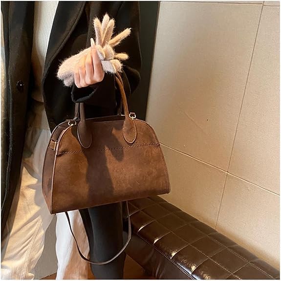 Modavo Suede Tote Bag for Women, Women's Fashion Retro Shoulder Satchel Bag2