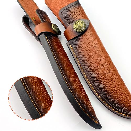 YHZNAGEM Fixed Blade Messer Scheide, Leder Messertasche für Gürtel, Messerscheide für die Jagd, Freizeit Küche Gerade Cuttermesser Tasche Holster