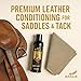 Eagle Saddle Oil with Cloth – Neatsfoot Oil for Leather Saddles, Reins, Stirrups, Riding Gear & Accessories - Leather Oil with Neetsfoot Oil for Deep Conditioning(8.45oz)