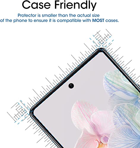 Image of Tempered Glass Screen Protector For Google Pixel 6A (Black, Pack of 1) Advanced Premium Tempered Glass Screen Protector Guard | Full Glue Edge to Edge Coverage With Easy Installation Kit