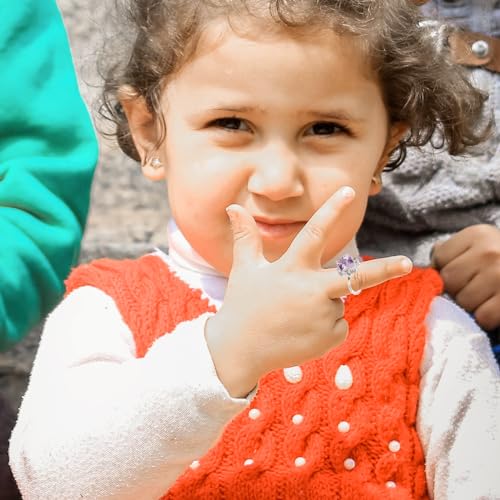 PartyKindom - Anelli Regolabili in Cristallo per