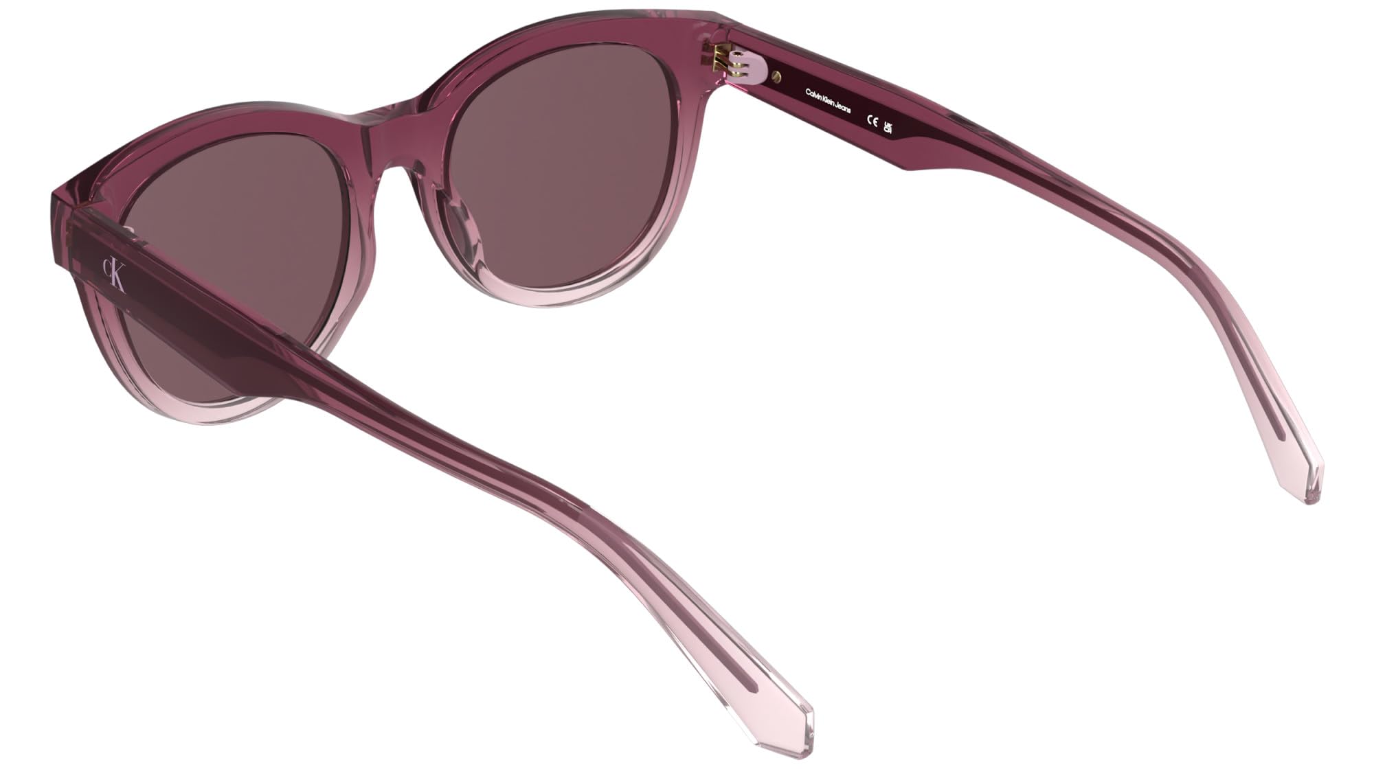 Calvin Klein Jeans Women's Sunglasses CKJ26600S - Transparent Gradient Wine/Rose with Solid Wine Lens