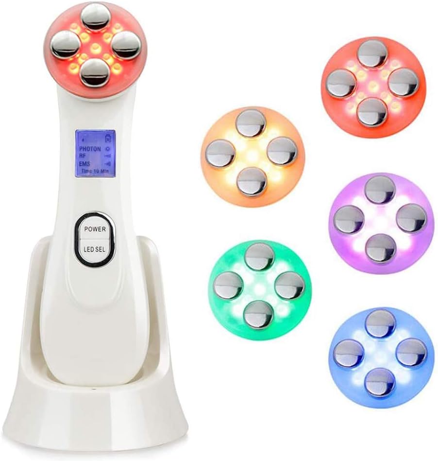 CGBF-Ultrasonic Beauty Device,Wrinkle Remover Machine with 6 Modes LED Therapy, Skin Care for Body and Face,Anti-Aging Skin Tightening Skin Rejuvenation Shrink Pores