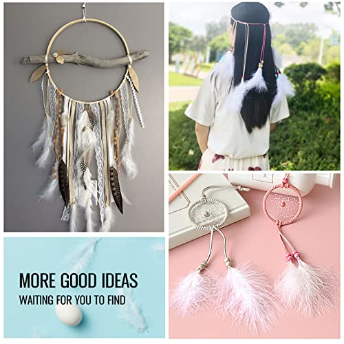 Tharaht 100Pcs Fluffy Turkey Marabou Feathers 4-6Inch For Craft Dream Catcher Decoration Natural Fluffy Turkey Marabou Feathers,Pink #TOP6