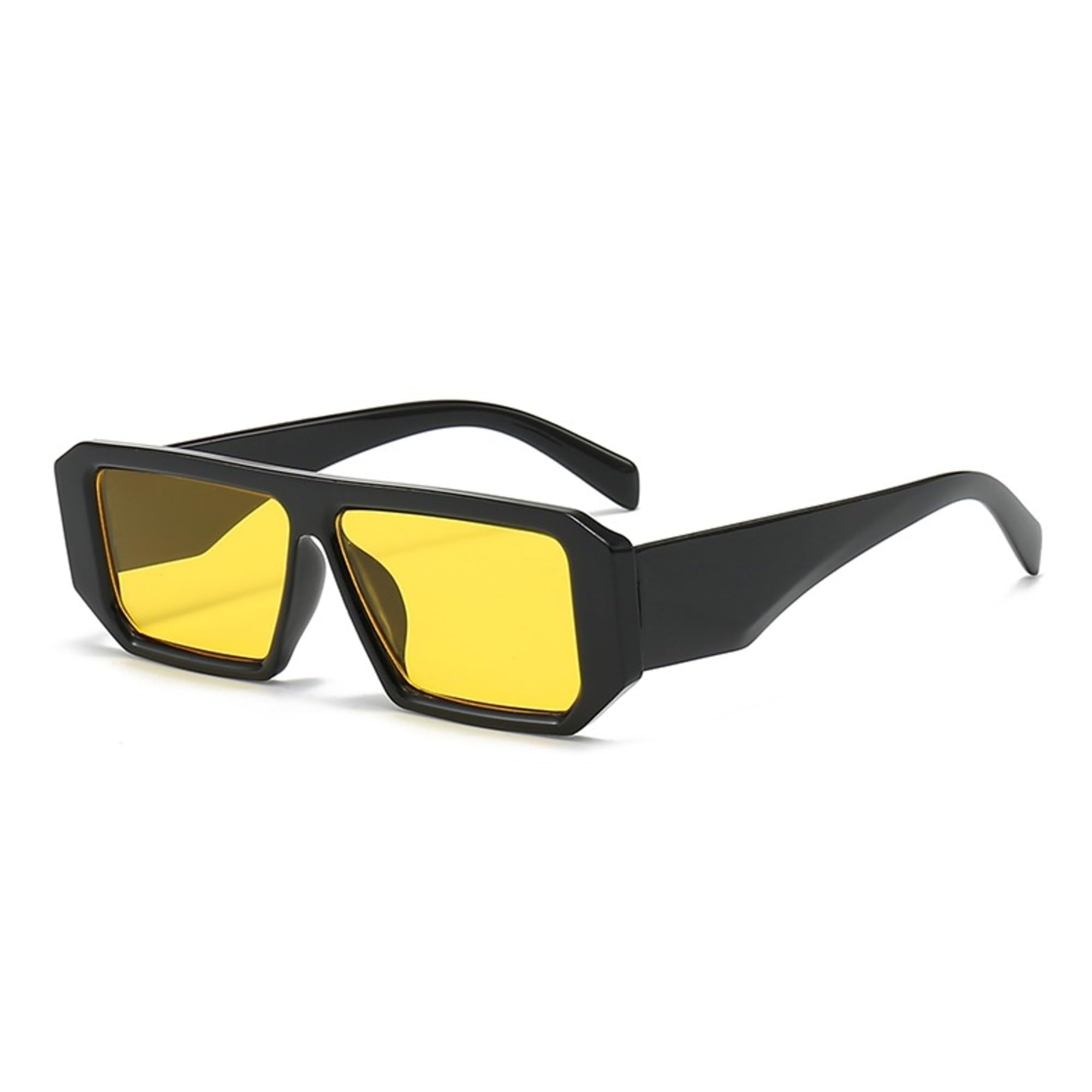 AUGEN Moderne rechteckige Kunststoff-Sonnenbrille, Unisex, UV400-geschützt, Größe L (187)