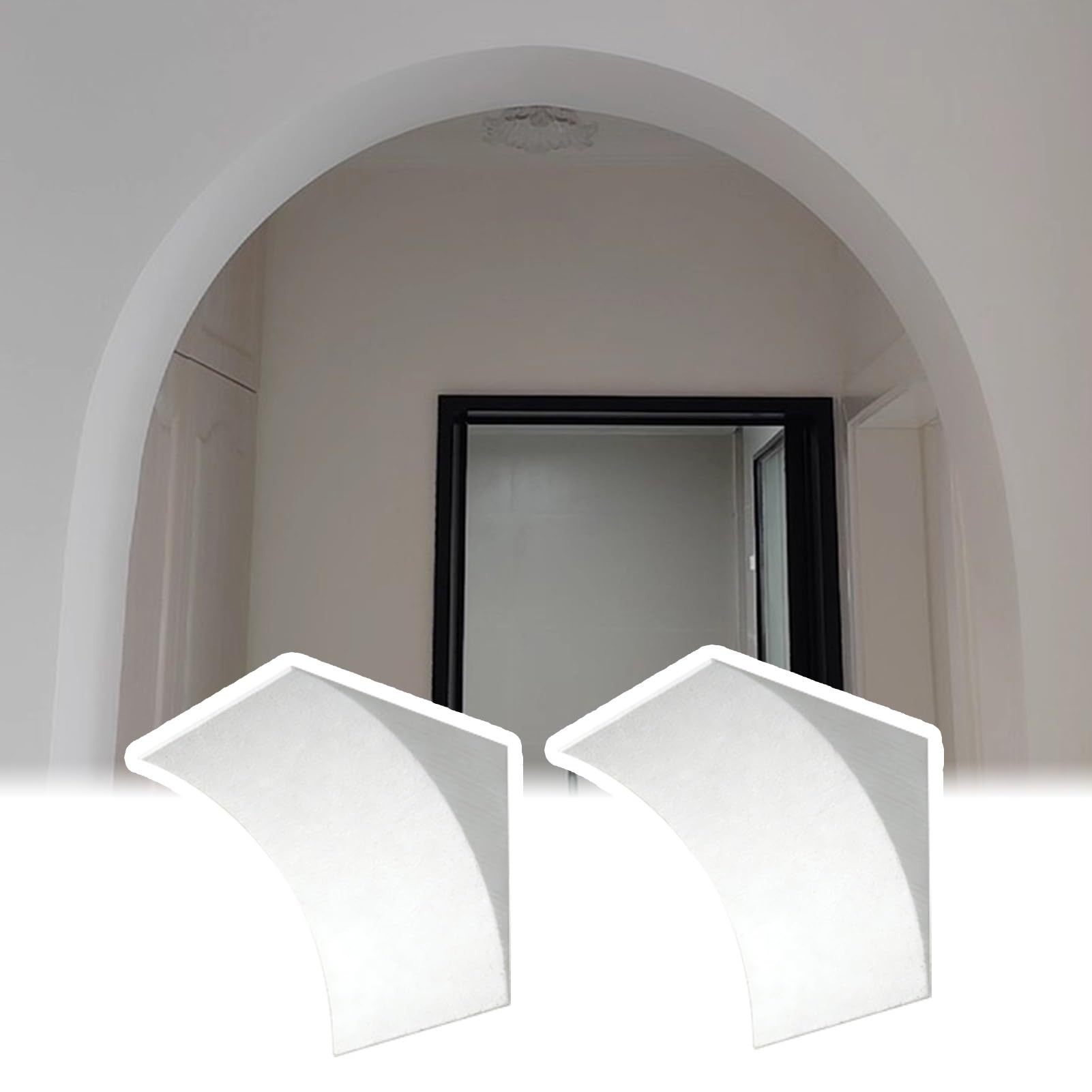 Arco de espuma semicircular para suavizar esquinas rectas de puertas sin hacer obras